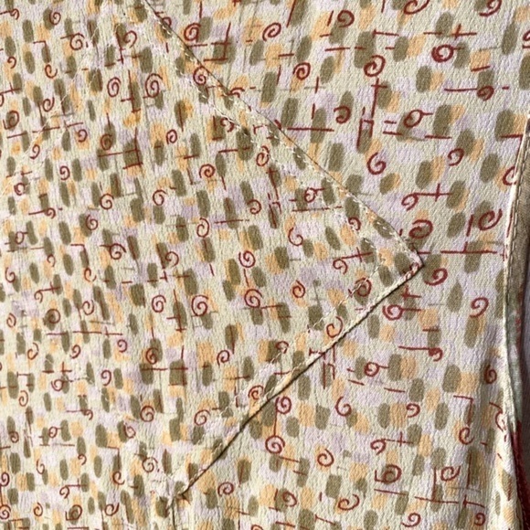 Karavan Vintage Whimsical print maxi tank style button bodice rayon dress size S - Picture 7 of 11